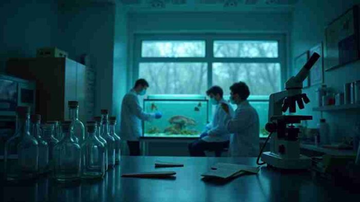 Science Funding Cuts Threaten Future Discoveries, Concept art for illustrative purpose, tags: steht wegen vor - Monok